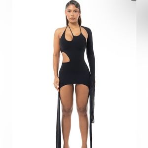 Coucoo Asymmetrical Mini Dress